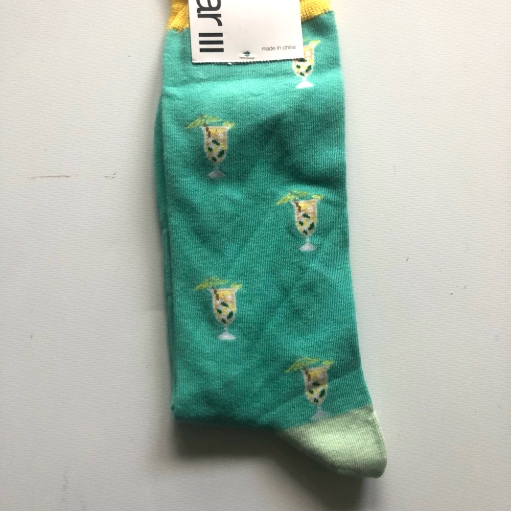 Bar III socks with martini glasses